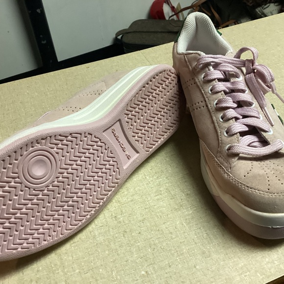 Ladies Skechers Sport memory foam slip on mule sneakers size 8 PINK SUEDE💚🩷💚 - Picture 14 of 14